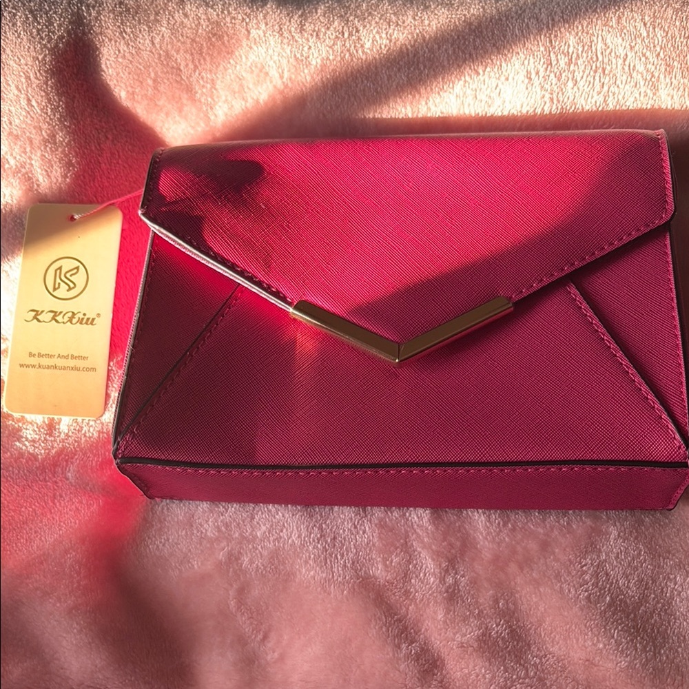 Pink Women's Clutch Bag